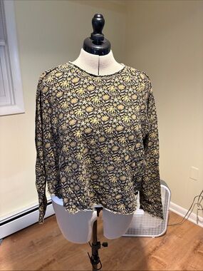 NATURAL LIFE Lily Cotton Long-sleeve Tee, Sz XXL